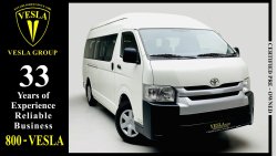 Toyota Hiace 2017 + HIGH ROOF + ROOF AC / 15 SEATER / SIDE GLASS / GCC / FSH / WARRANTY + FREE SERVICE / 1,131DHS