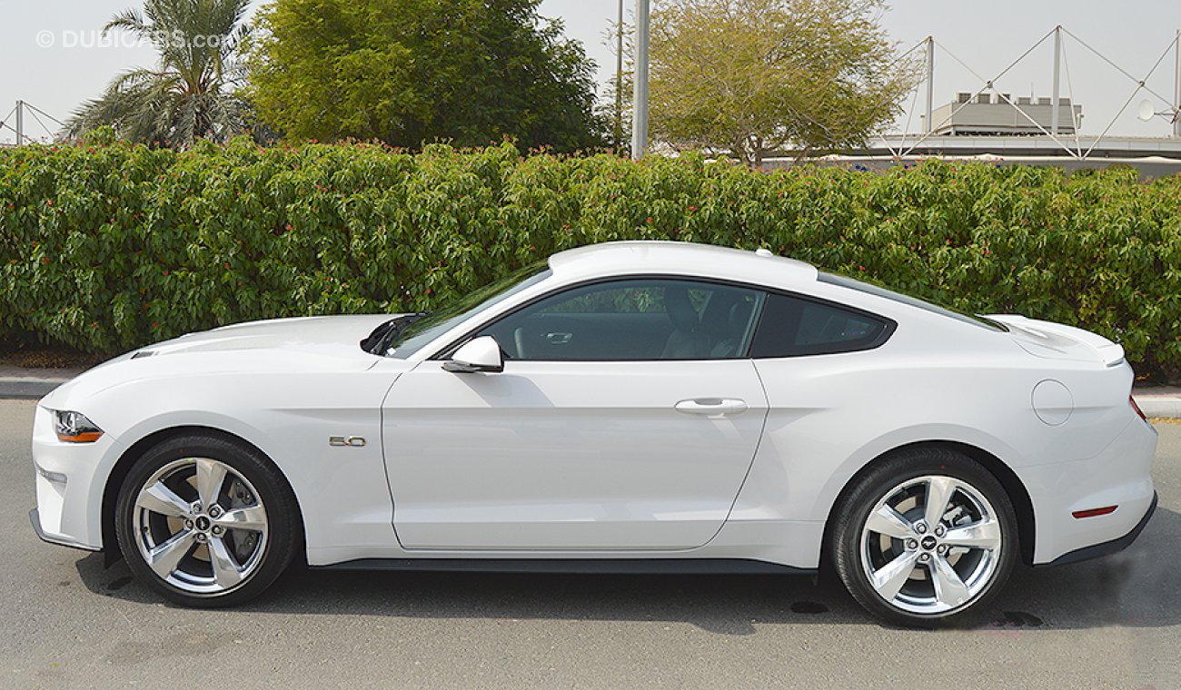 Ford Mustang 2019 GT Premium 5.0 V8 GCC, 0km w/ 3Yrs or 100K km Warranty + 60K km Service @ Al Tayer