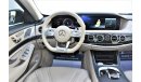 Mercedes-Benz S 63 AMG 4.0L V8 BI TURBO 4 MATIC+ 2018 GCC AGENCY WARRANTY