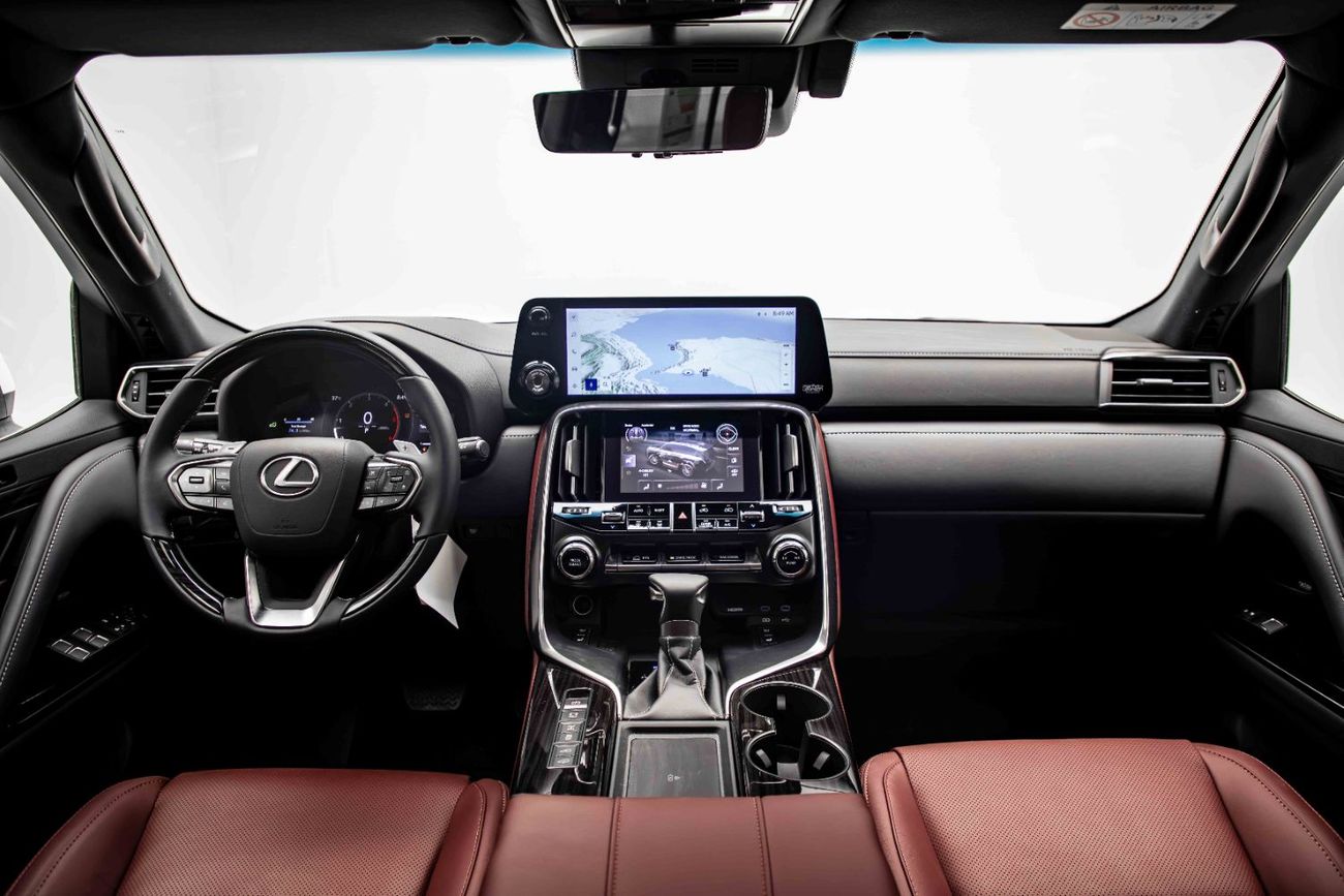 لكزس LX 500 D 3.3L Diesel - Sonic Quartz Inside Crimson | Export Only