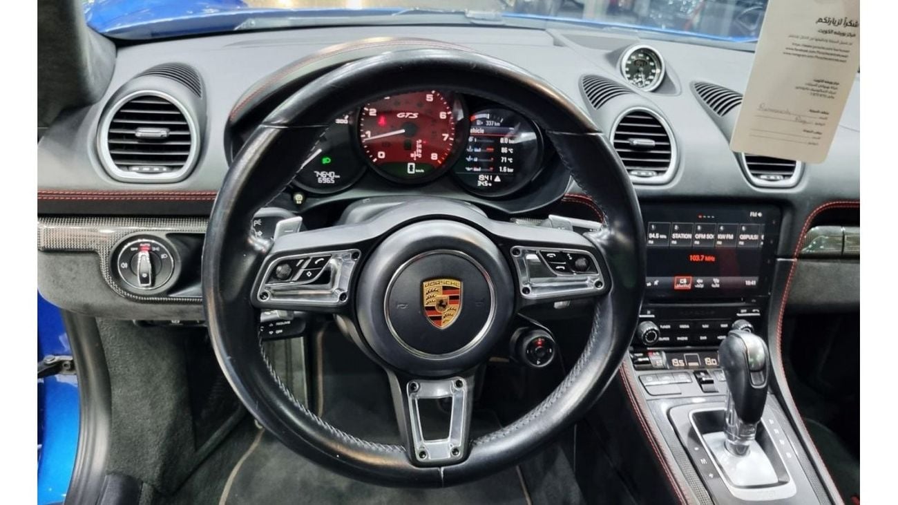 بورش كايمان 718 GTS 2.5L PORSCHE 718 CAYMAN GTS 2018 GCC FULL SERVICE HISTORY FROM PORSCHE FOR 275K AED