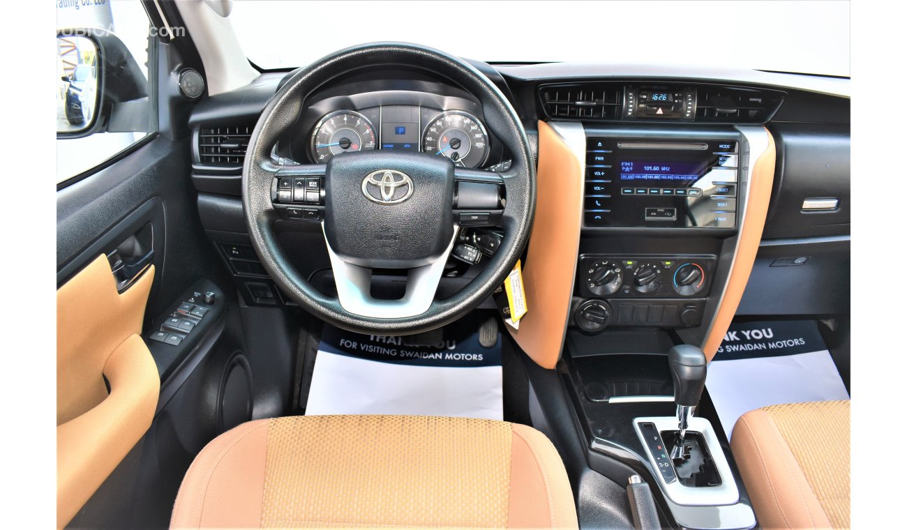 Toyota Fortuner 2.7L EXR 2016 GCC SPECS DEALER WARRANTY