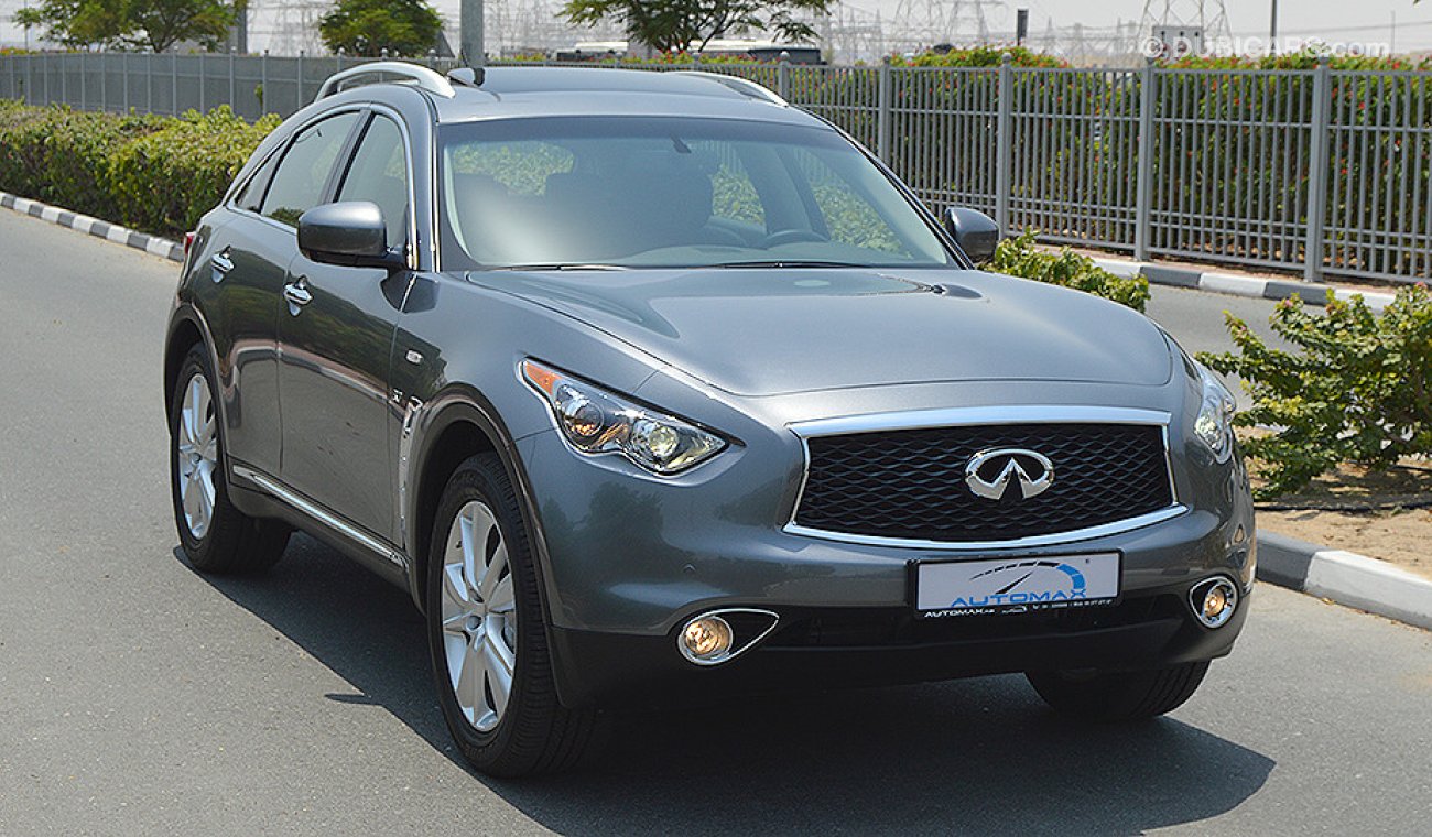 إنفينيتي QX70 3.7L V6 AWD, GCC, 0km w/ 5Yrs or 200K km WTY + 2Yrs or 50K km Service from Dynatrade