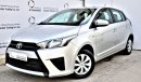 Toyota Yaris 1.3L SE HATCHBACK 2017 GCC 1YR/20K KM SERVICE CONTRACT DEALER WARRANTY