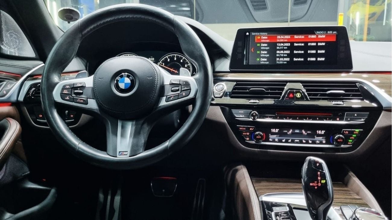 BMW M550i SPECIAL OFFER BMW M550I 2018 GCC IN IMMACULATE CONDITION STILL UNDER SERVICE CONTRACT FROM BMW