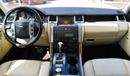 Land Rover Range Rover Sport 2009 Gulf model, white color, beige interior, one number, leather hatch, fixed control wheels, rear