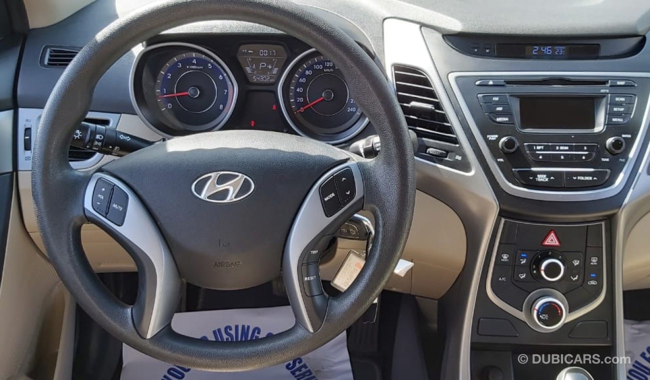 Hyundai Elantra 2016 GCC  55000KM 33000AED WITH VAT AND CUSTOM