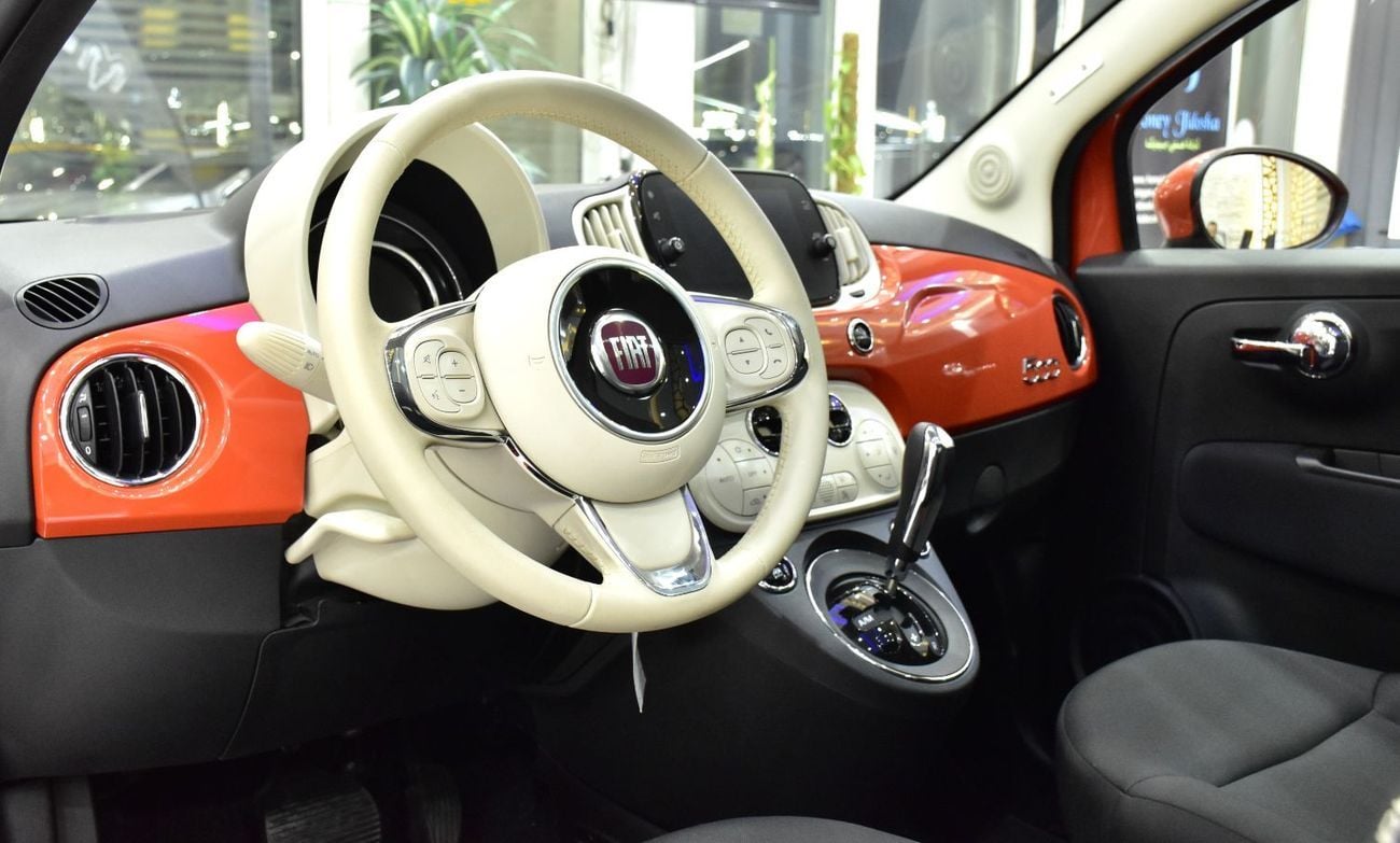 Fiat 500 EXCELLENT DEAL for our Fiat 500 Dolcevita ( 2024 Model ) in Orange Color GCC Specs