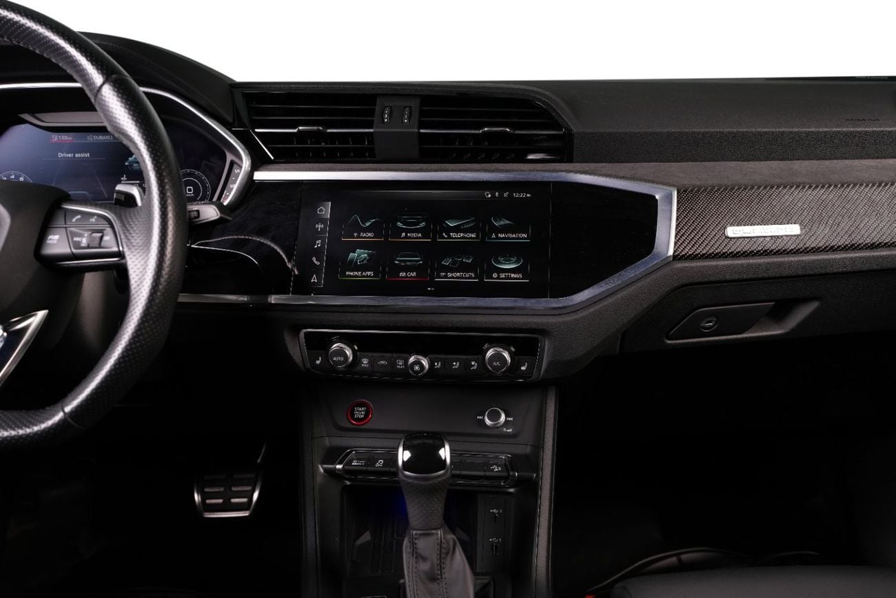 Audi RS Q3 Sportback TFSI quattro 2.5L Premium Leather Interior-Red Interior Inserts-Honeycomb Stitching