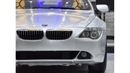 BMW 650i EXCELLENT DEAL for our BMW 650i Convertible ( 2006 Model ) in Silver Color GCC Specs