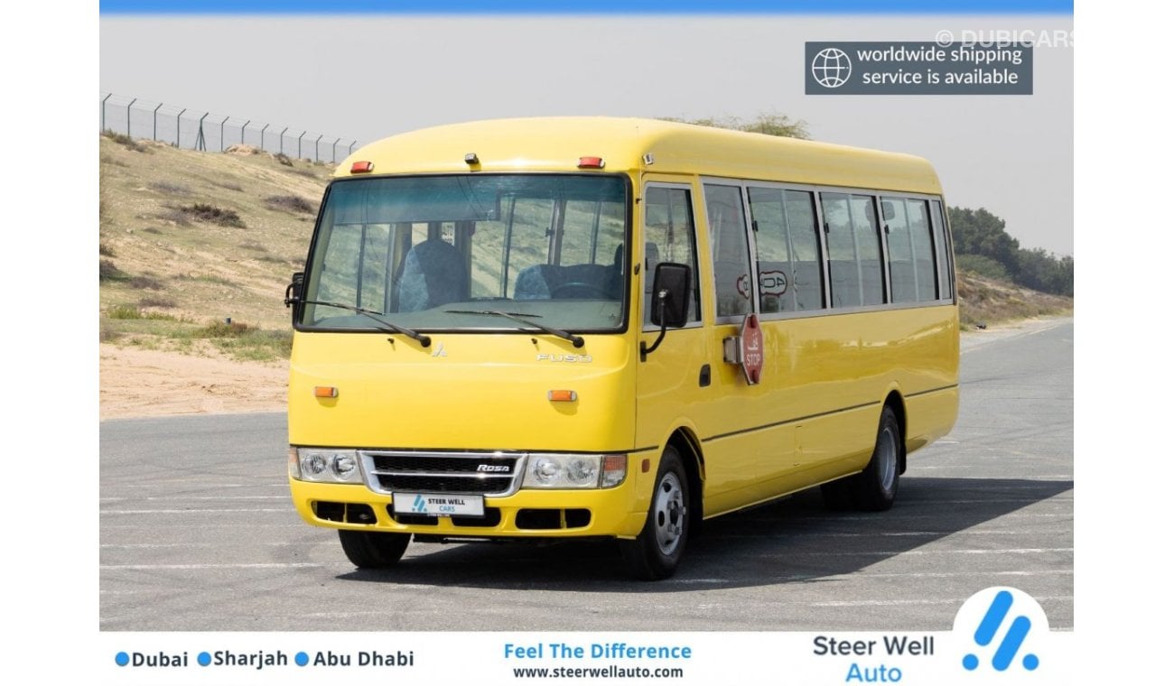 ميتسوبيشي روزا 2016 32 Seater School Bus 4.2L Diesel MT / Like New Condition / GCC Specs / Book Now