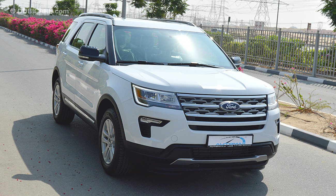 Ford Explorer XLT 2018, Ecoboost AWD GCC, 0km with 3 Years or 100K km Warranty and 60K km Service at Al Tayer