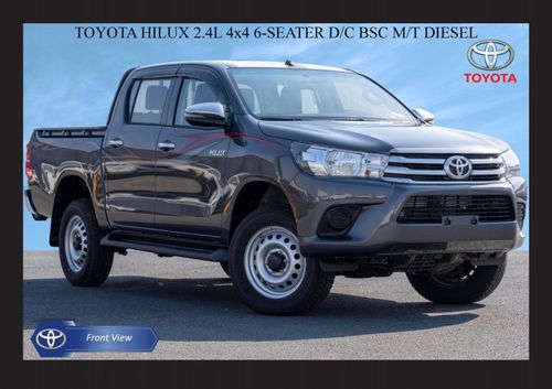 Toyota Hilux TOYOTA HILUX 2.4L 4x4 6-SEATER D/C BSC M/T DIESEL TOYOTA