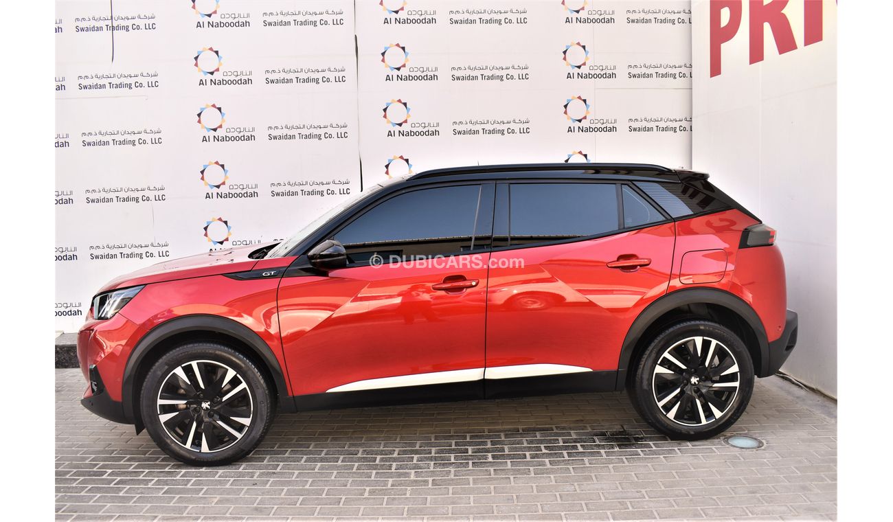 Peugeot 2008 AED 1519 PM | 1.2L GT TURBO GCC AGENCY WARRANTY UP TO 2026 OR 100K KM