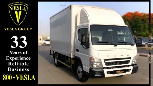 Mitsubishi Canter LONG CHASSIS + BOX + POWER STEERING + CENTRAL LOCK / GCC / 2017 / UNLIMITED KMS WARRANTY / 1,275 DHS