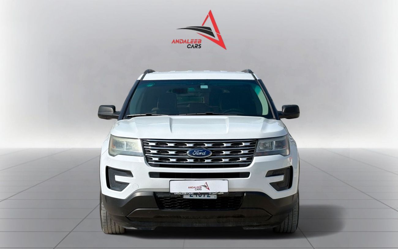 Ford Explorer FWD 3.5L V6 A/T | 2016 | GCC SPECS | WHITE EXTERIOR | AED 870 per month