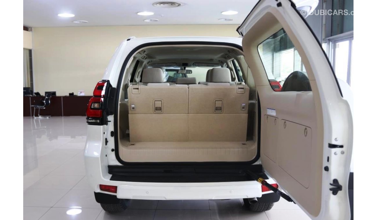 Toyota Prado 4.0l GXR Petrol V6 7 seater Automatic Transmission for Export-2019 White Pearl inside Beige
