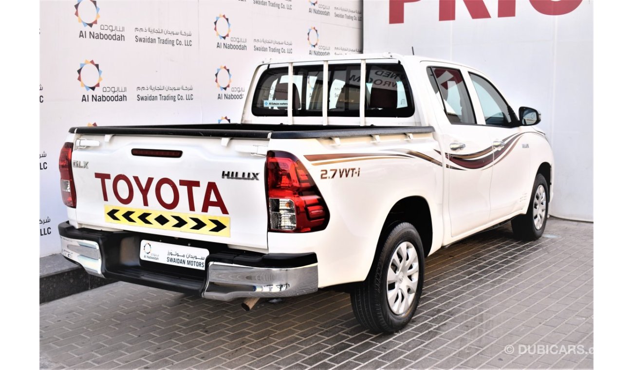 Toyota Hilux AED 1664 PM | 2.7L AT GLX 2WD GCC WARRANTY