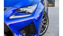 Lexus RC F 5.0L V8 | 3,114 P.M | 0% Downpayment | Perfect Condition | Very Low Mileage