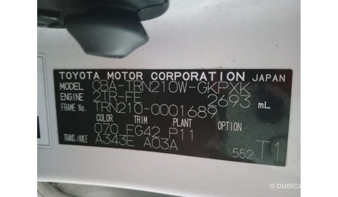 Toyota Hilux Surf TOYOTA HILUX SURF RIGHT HAND DRIVE (PM937)