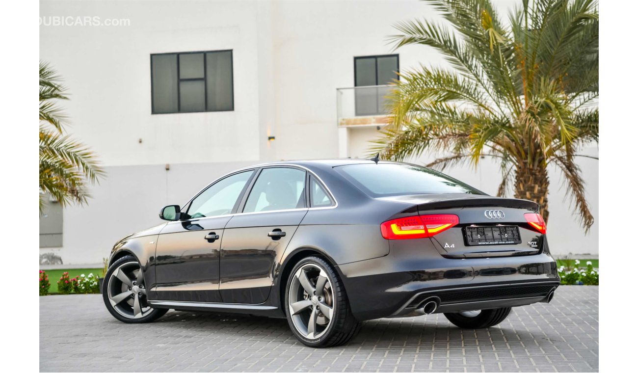 Audi A4 3.0T Quattro S-Line - 2Y Warranty - GCC - AED 1,547 PER MONTH - 0% DOWNPAYMENT