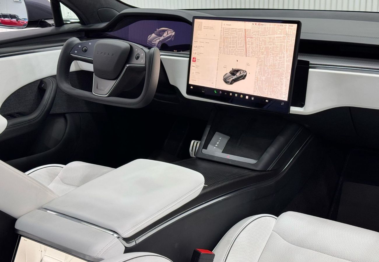 تسلا Model S Plaid (AWD) 2023 Tesla Model S Plaid, 2027 Tesla Warranty, 2031 Tesla Battery Warranty, Low Kms, GCC