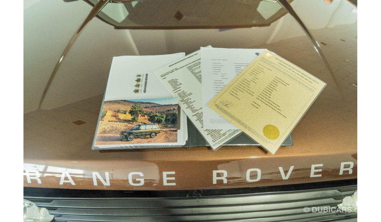 لاند روفر رانج روفر فوج إس إي سوبرتشارج 1988 Range Rover Vogue SE 3.5L V8 Fuel Injection / British Motor Industry Heritage Trust Certified M