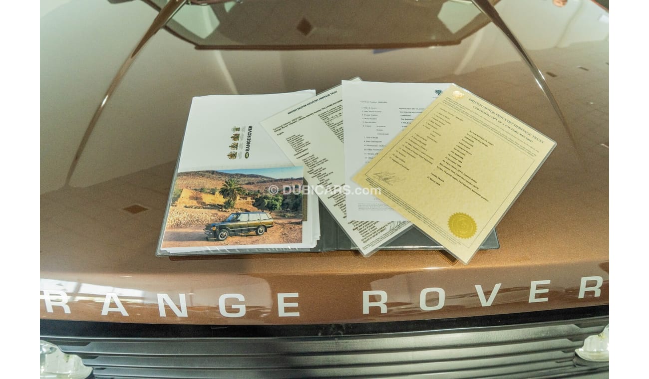 لاند روفر رينج روفر 1988 Range Rover Vogue SE 3.5L V8 Fuel Injection / British Motor Industry Heritage Trust Certified M