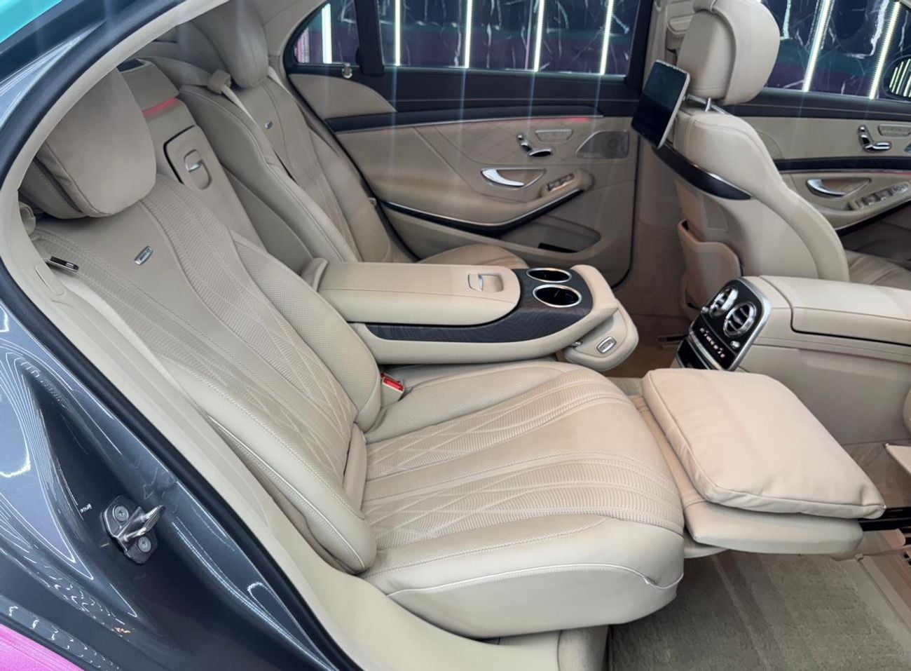 Mercedes Benz S63 AMG STD 4.0L V8 | Maybach Kit| Custom Tiffany green & glitter wrap/pink  finish