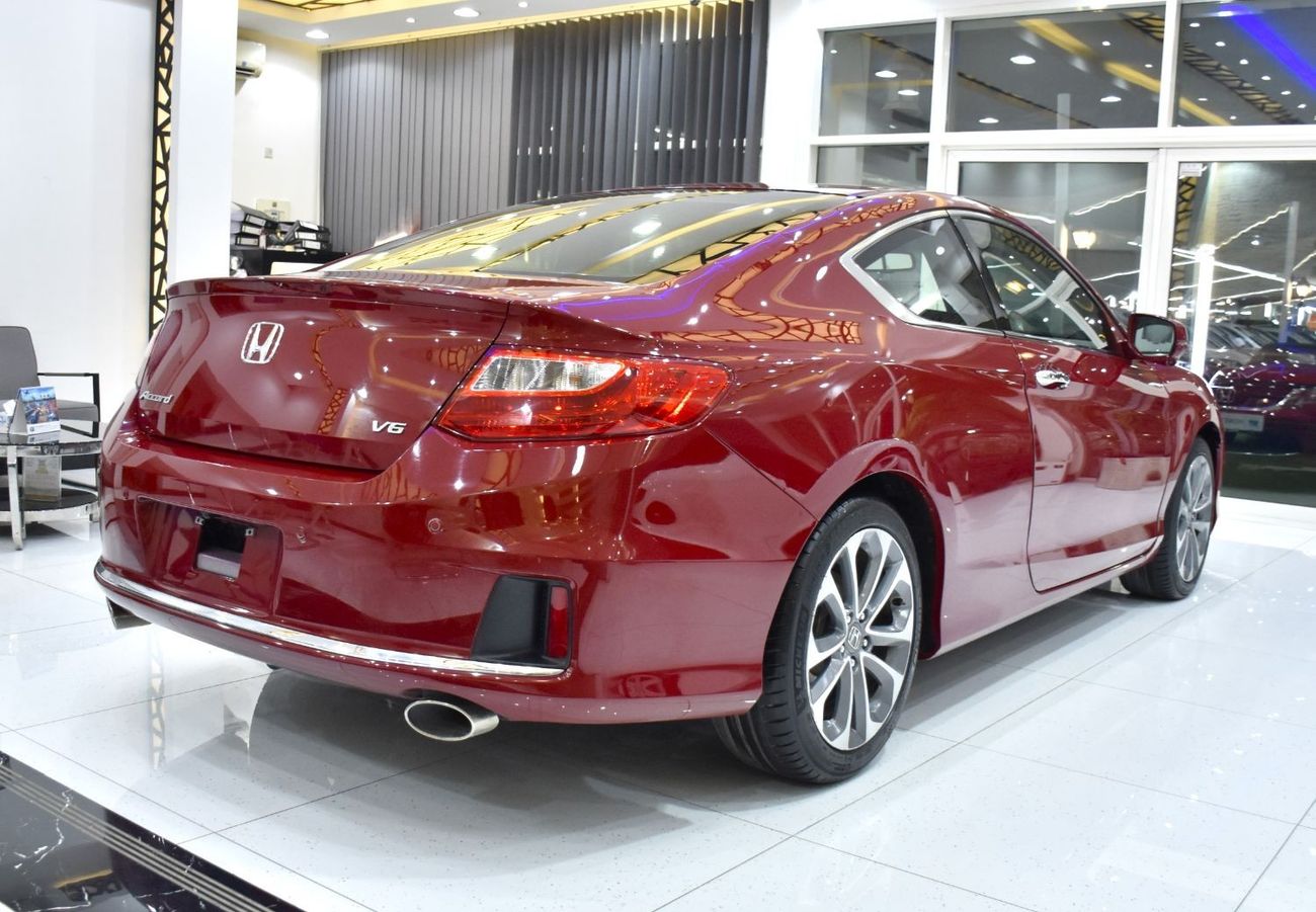 هوندا أكورد كوبيه EXCELLENT DEAL for our Honda Accord Coupe V6 ( 2013 Model ) in Red Color GCC Specs