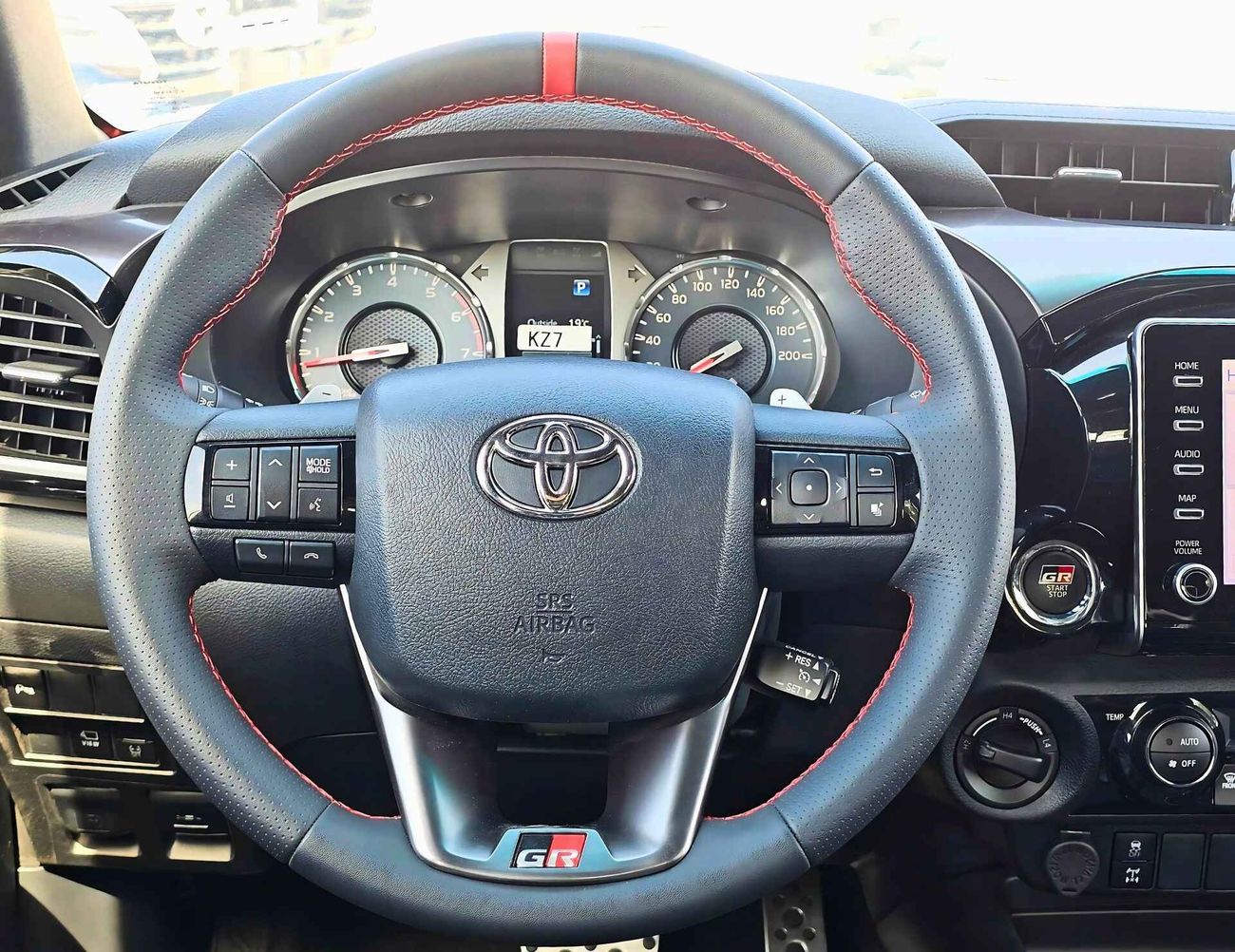 Toyota Hilux GR SPORT / FULL OPTION / 4.0L V6 / BEDLINER, ROOLBAR / PUSH SRTAT / LEATHER SEATS / CODE#GR-S