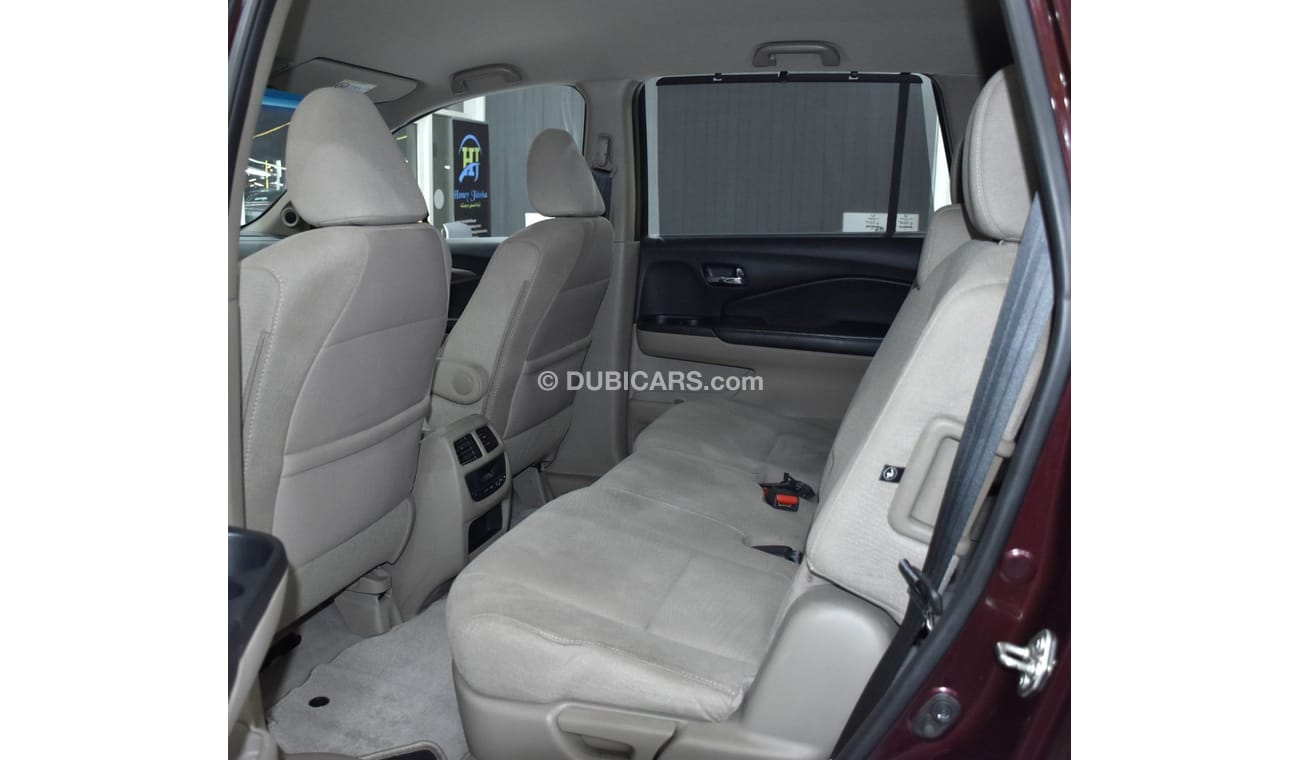 هوندا بايلوت EXCELLENT DEAL for our Honda Pilot AWD ( 2016 Model ) in Burgundy Color GCC Specs