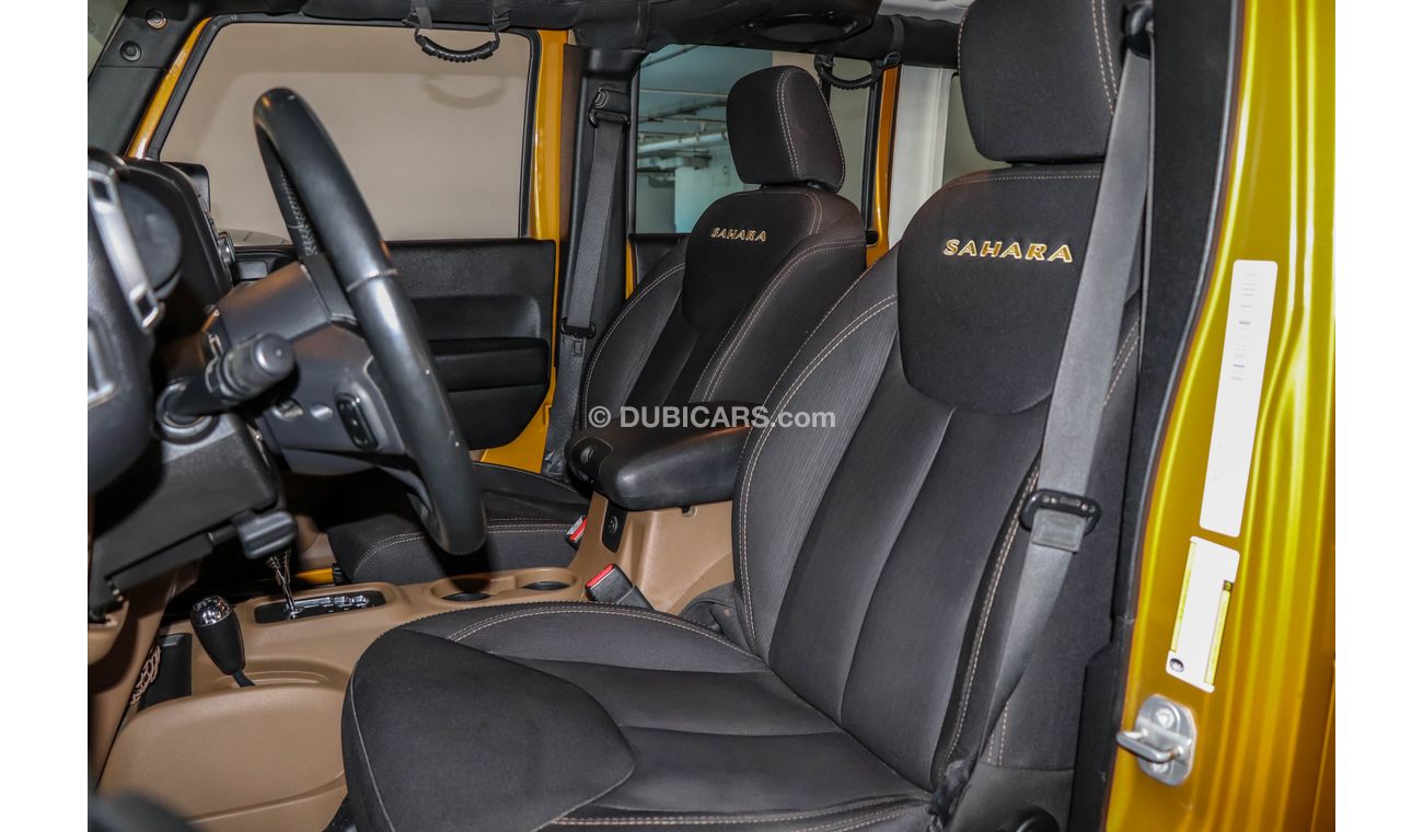 Jeep Wrangler Sahara Unlimited (Rubicon Kit) 2014 GCC under Warranty with Zero Down-Payment.
