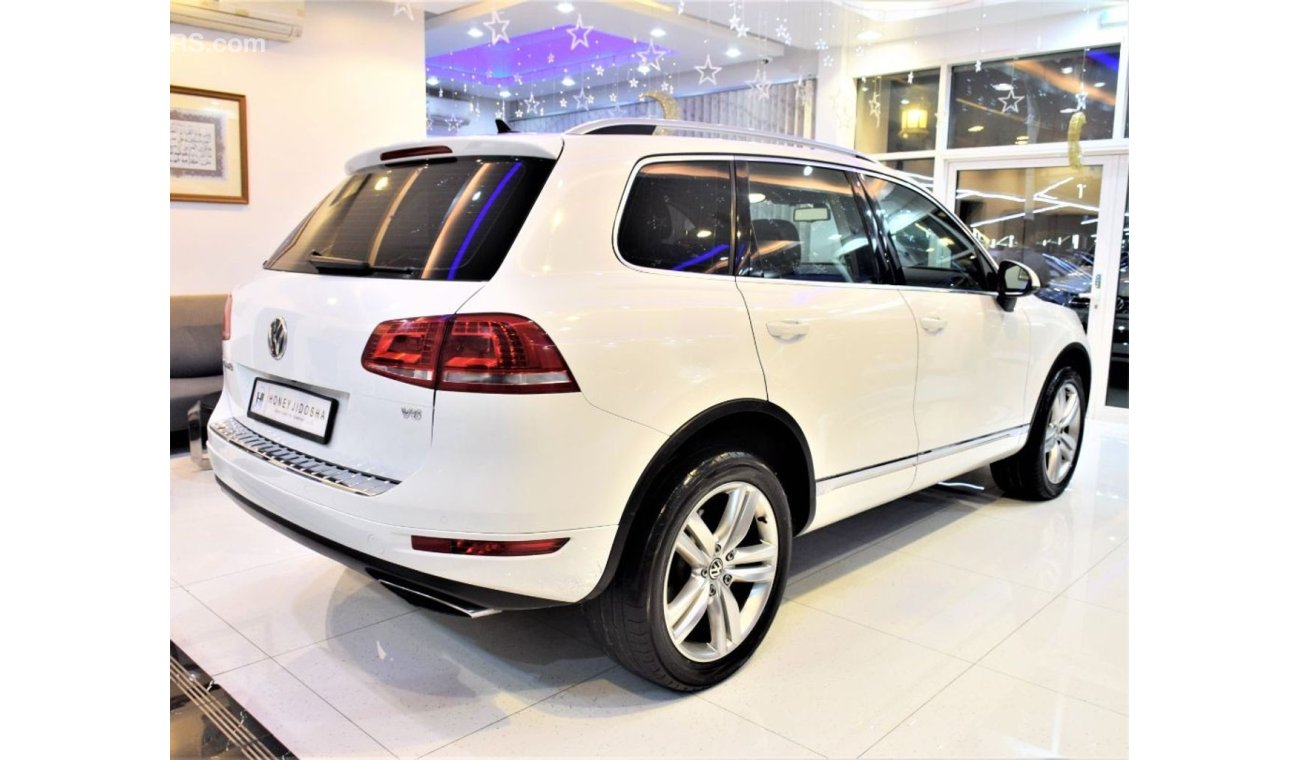 فولكس واجن طوارق ( ORIGINAL PAINT صبغ وكاله ( FULL OPTION ) Volkswagen Touareg 2015 Model!! in White Color! GCC Specs