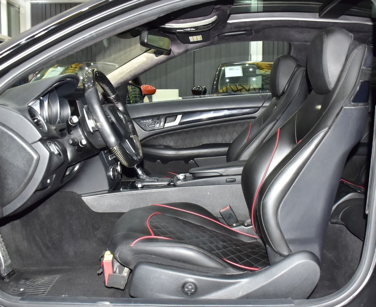 Mercedes-Benz C 63 AMG EXCELLENT DEAL for our Mercedes Benz C63 AMG ( 2013 Model ) in Black Color GCC Specs