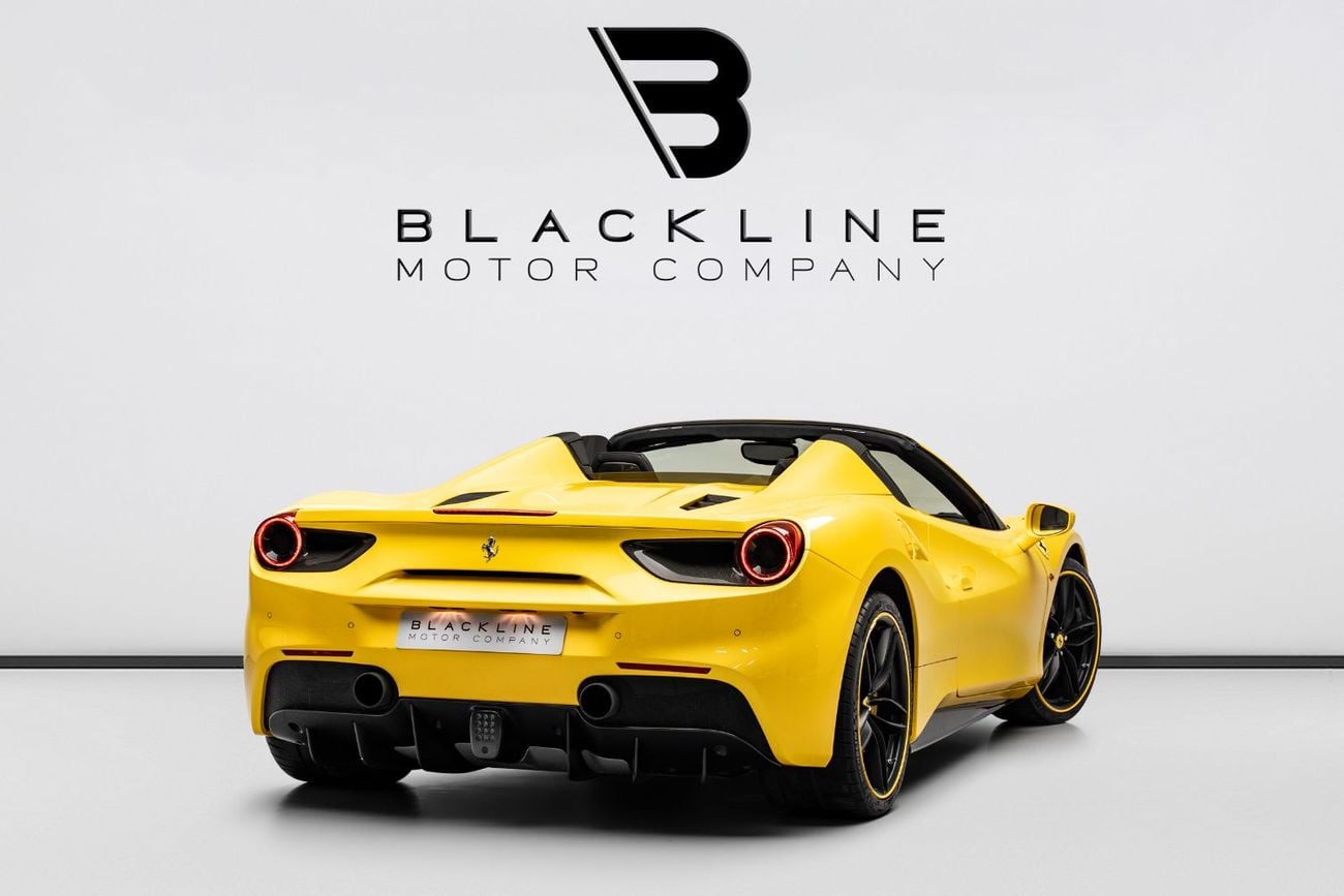 Ferrari 488 Spider STD BUY NOW, PAY 2027 | THE BLACKLINE STANDARD | Giallo Modena, Full Carbon, GCC