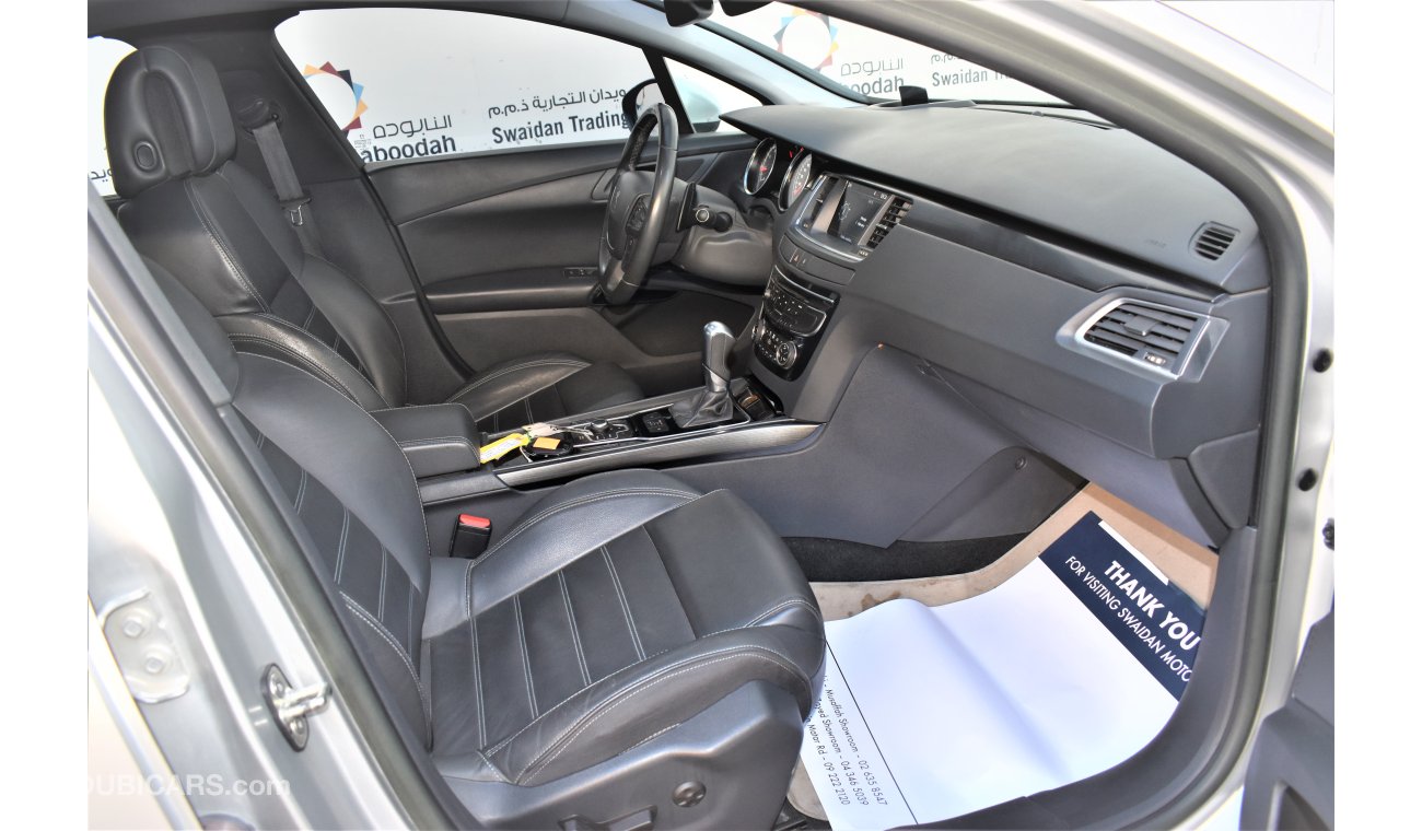 Peugeot 508 1.6L ALLURE TURBO 2015 GCC SPECS WITH SUNROOF