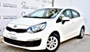 Kia Rio 1.4L EX SEDAN 2016 GCC SPECS WITH DEALER WARRANTY STARTING FROM 27,900 DHS