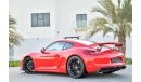 Porsche Cayman GT4 stunning and pristine - GCC - AED 4,680 Per Month - 0% Down Payment