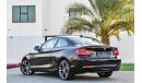 BMW 220i Under Agency Warranty! - AED 1,742 P.M. AT 0% DOWNPAYMENT