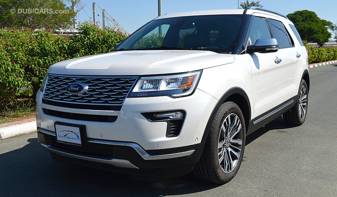 Ford Explorer Platinum Luxury Edition Ecoboost 4WD, 3.5-V6 GCC, 0km w/ 3 Years or 100K km WTY  + 3 Years Service