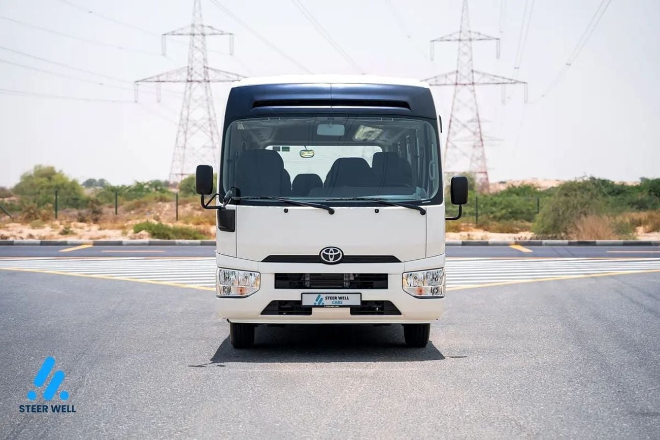 Toyota Coaster BUS 2025 | 23-Seater Bus 4.0L Diesel RWD GCC Specs Full Option White | Contact Now