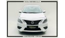 Nissan Sunny SENSORS + CHROME + 1.5L + SV / GCC / 2019 / UNLIMITED MILEAGE WARRANTY + SERVICE HISTORY /  468 DHS