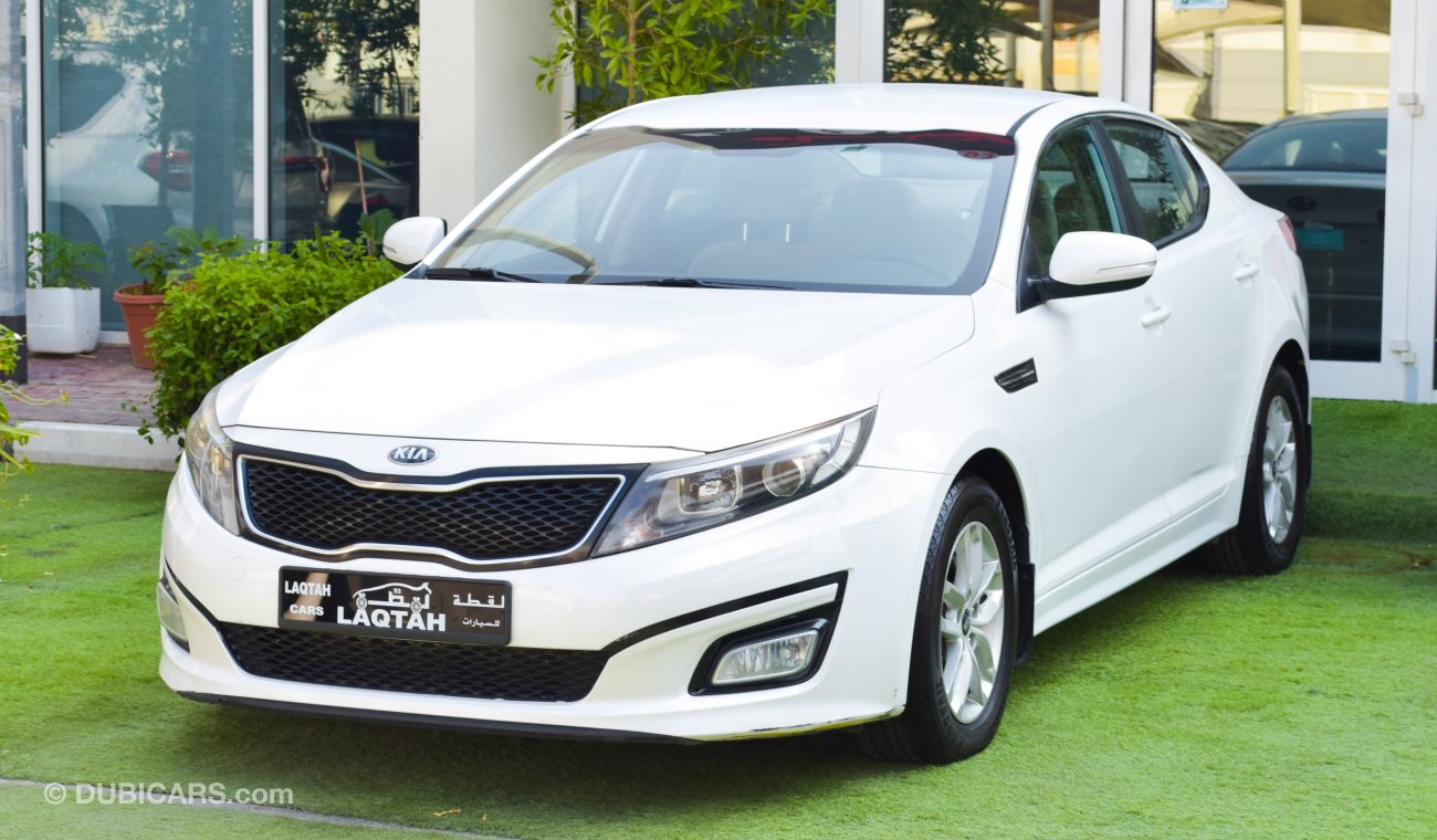 Kia Optima Gulf 2014 white color inside beige No. 2 wheels, cruise control, control wheels, sensors, in excelle