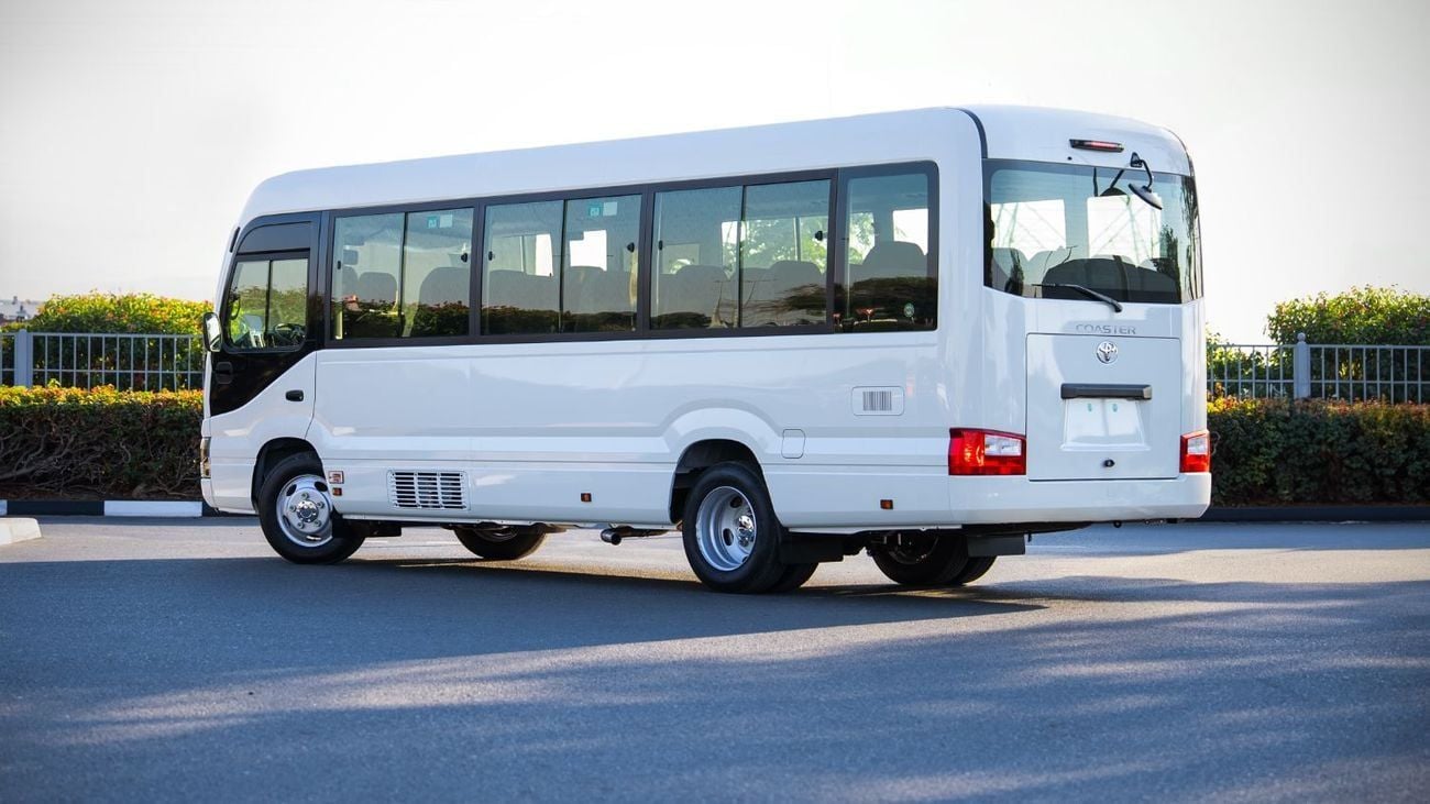 Toyota Coaster 4.0L- White Inside Grey | Export Only