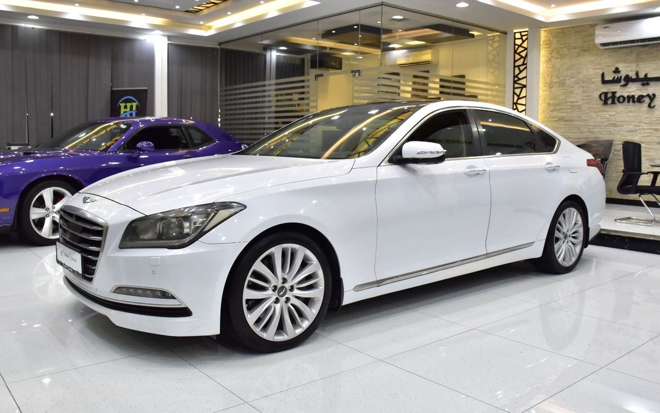 Hyundai Genesis PLATINUM EXCELLENT DEAL for our Hyundai Genesis 3.8 ( 2016 Model ) in White Color GCC Specs