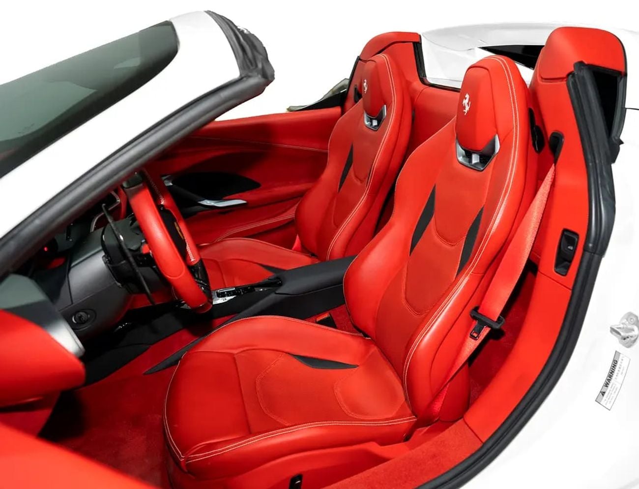 Ferrari 296 GTS CARBON FIBRE FRONT SPOILER | LIFT SYSTEM | COLOURED SPECIAL STITCHING