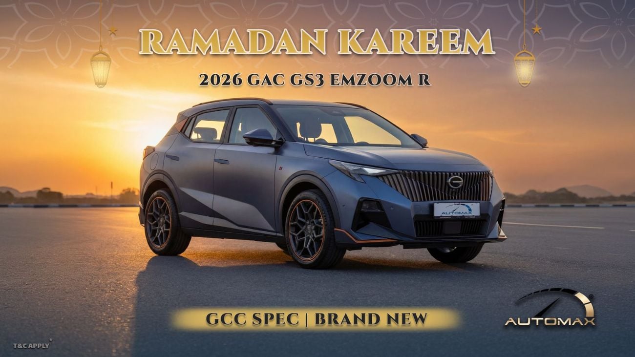 GAC GS3 Emzoom R 1.5T 2026 GCC 0Km With 5 Years Or 150,000 Km Warranty @Official Dealer