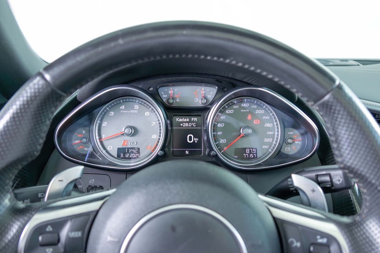 Audi R8 Spyder FSI 4.2L (430 HP) GCC-V8 Naturally Aspirated-Red Interior-Bang Olufsen Sound System