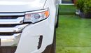 Ford Edge Imported 2013, white color inside Beige No. 2, sensors, alloy wheels and rear spoiler stabilizer, in